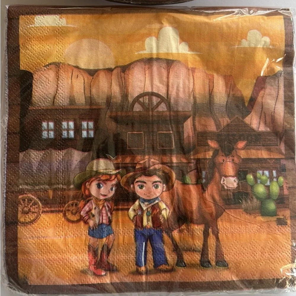 Cowboys Western Barn 102 pc. Cowboy party set